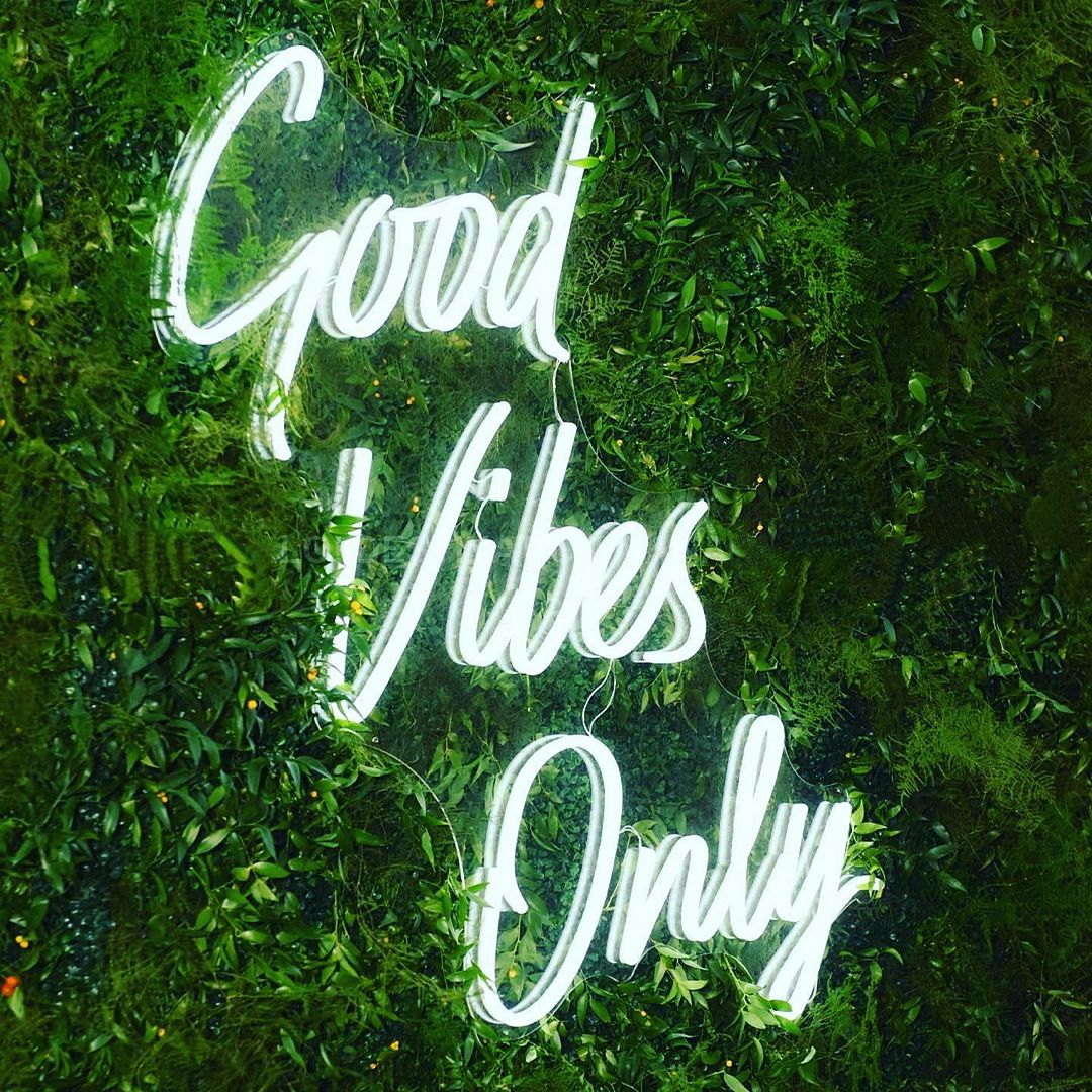 Custom Made Neon Signs, Good Vibes Only Neon Sign, LED Business