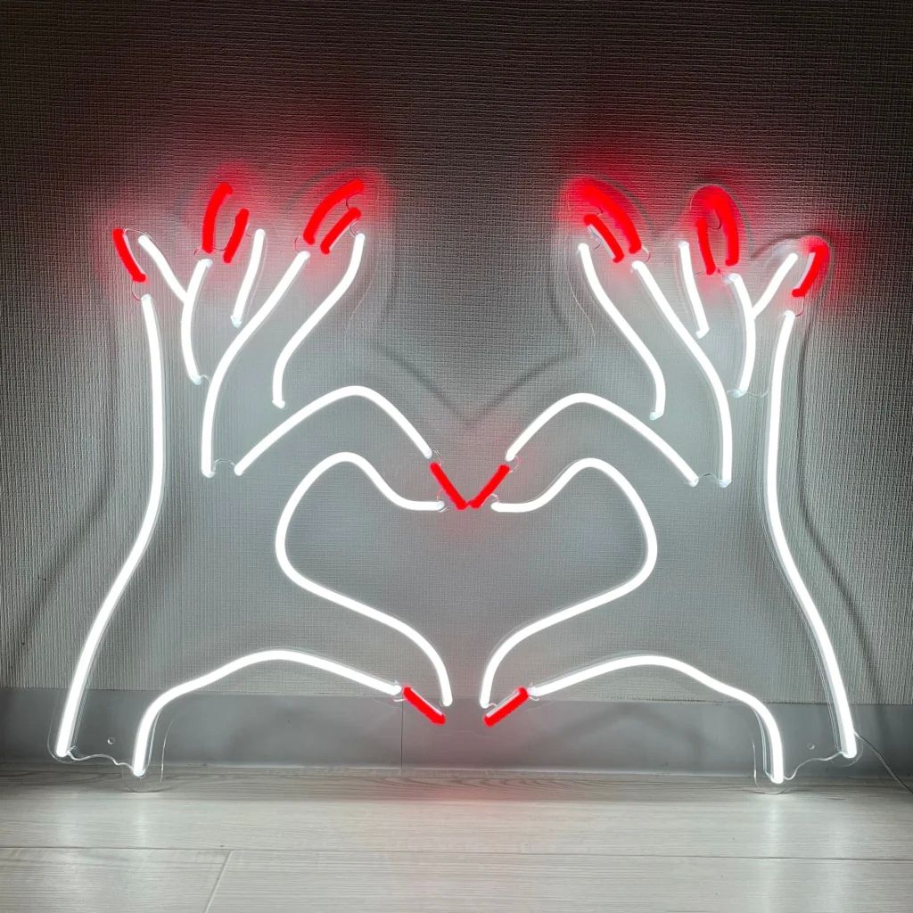 Heart Shaped Nail Salon Neon Sign – AOOS
