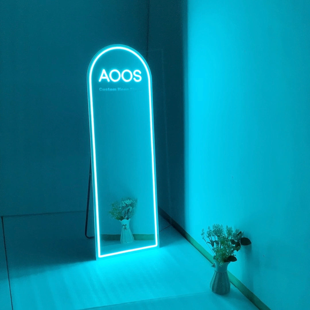 Custom Full Length Dressing Mirror Battery Powered Neon Signs