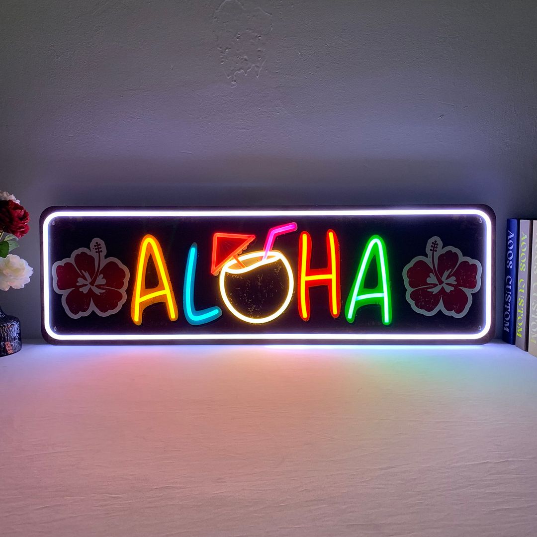 Aloha Cocktail Bar Neon Sign