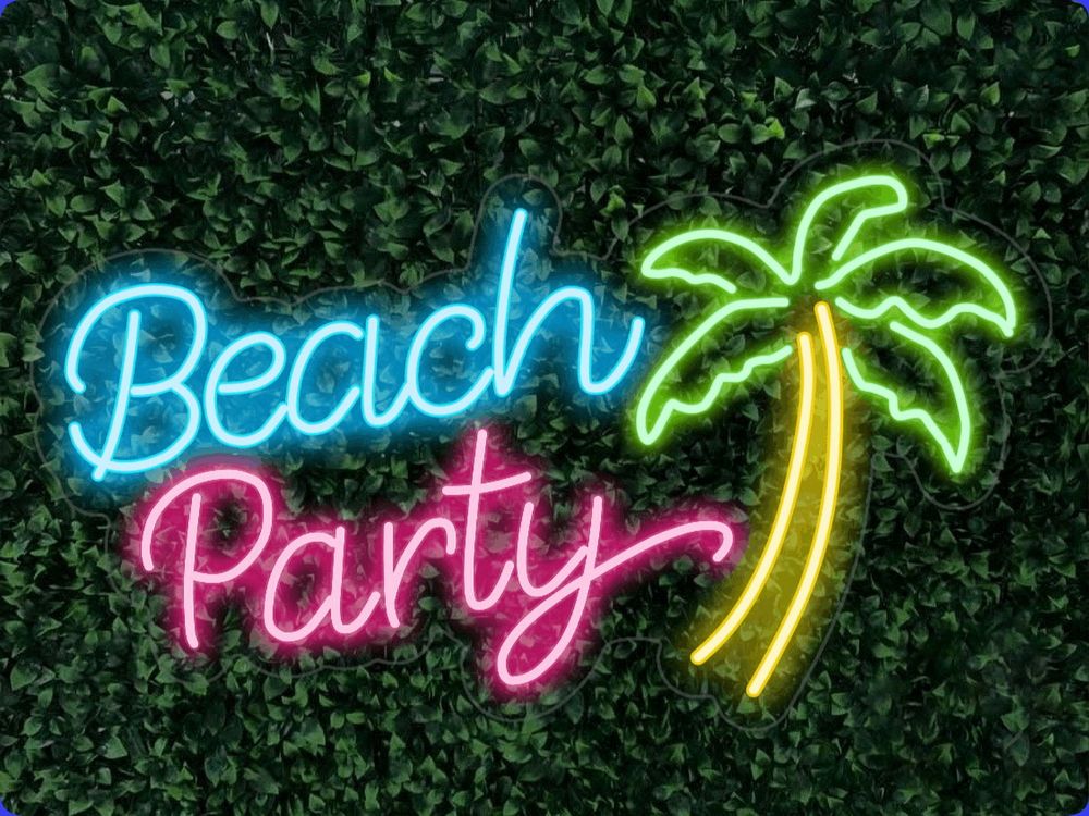 Beach Party Neon Sign