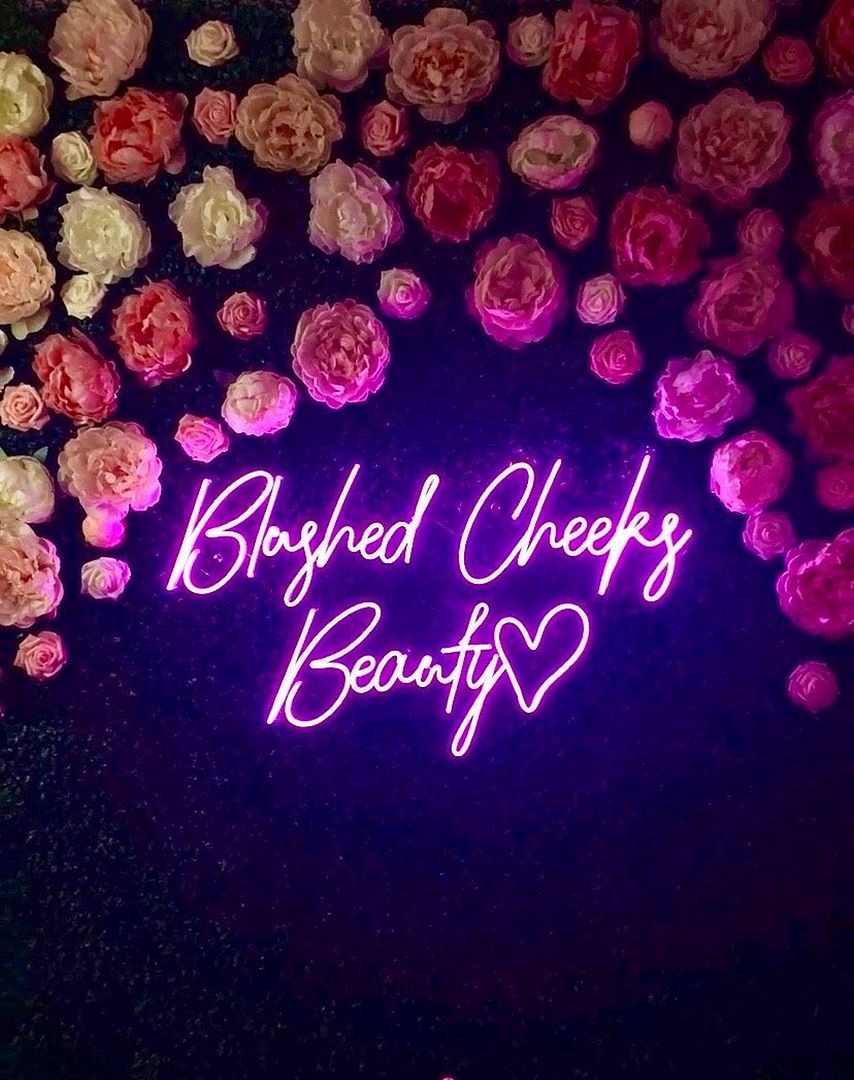 Blushed Cheeks Beauty Neon Sign