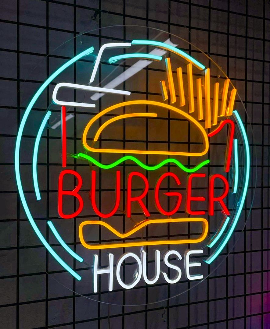 Burger House Neon Sign