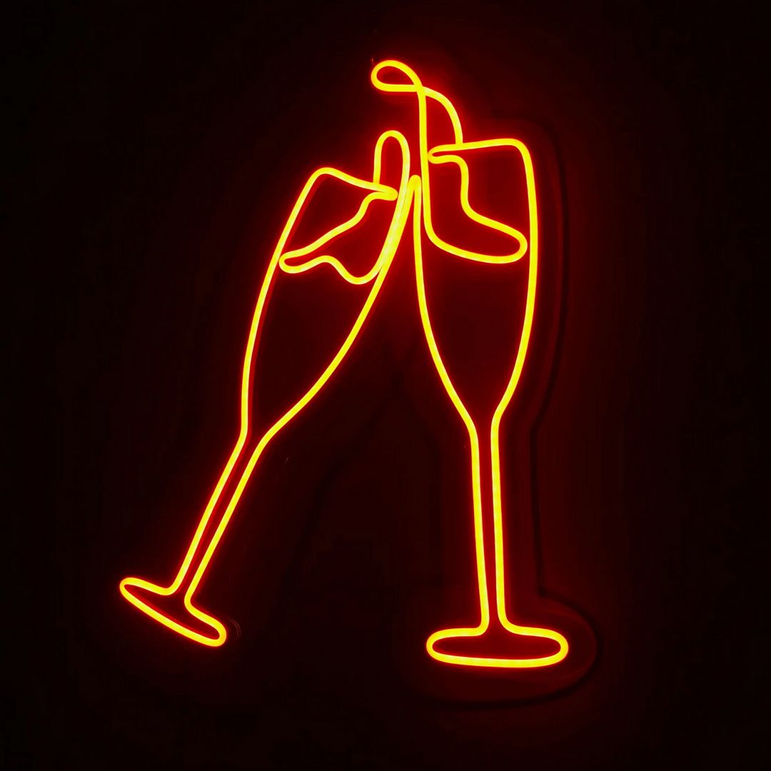 Cheers Champagne Neon Sign