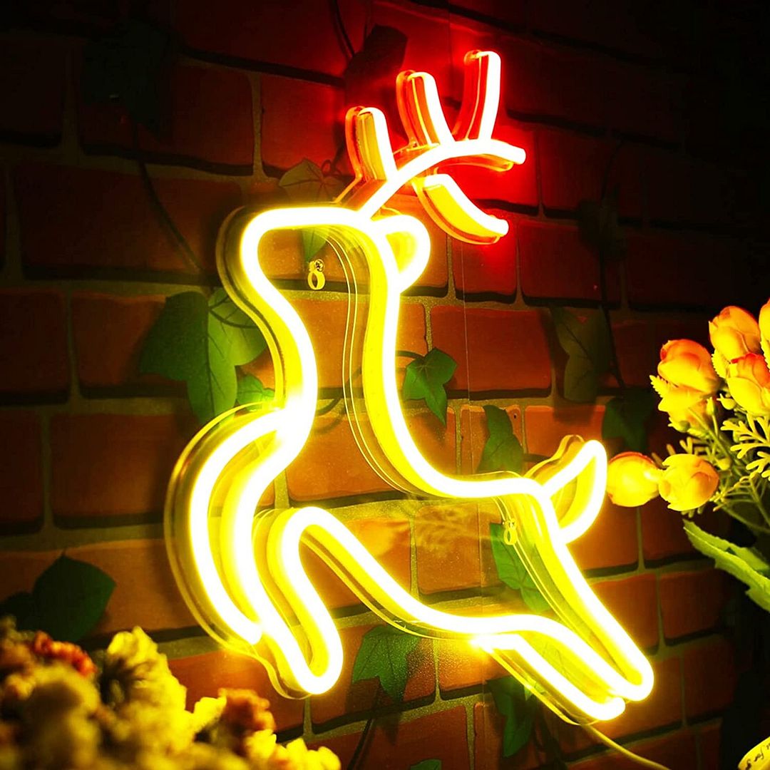 Christmas Reindeer Neon Sign