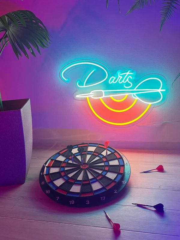 Darts Game Neon Sign