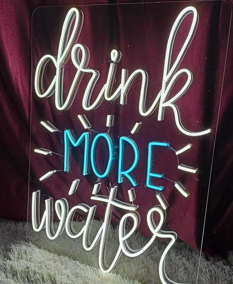 Drink More Water Neon Sign