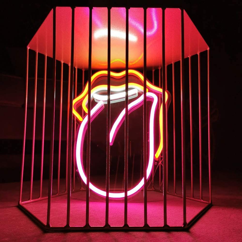 Flame Red Lips Neon Sign