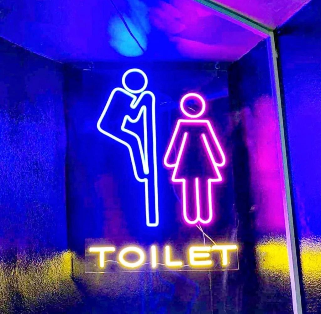 Custom Made Neon Signs, Funny Toilet WC Neon Sign, LED Business Sign ...