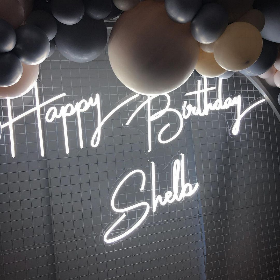 Happy Birthday Shelby Neon Sign