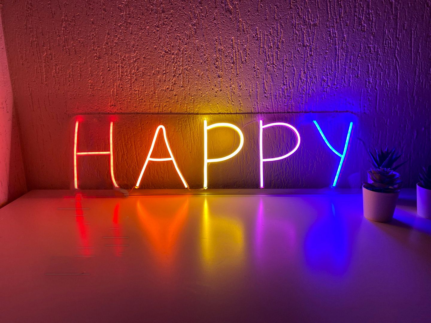 Happy Neon Sign