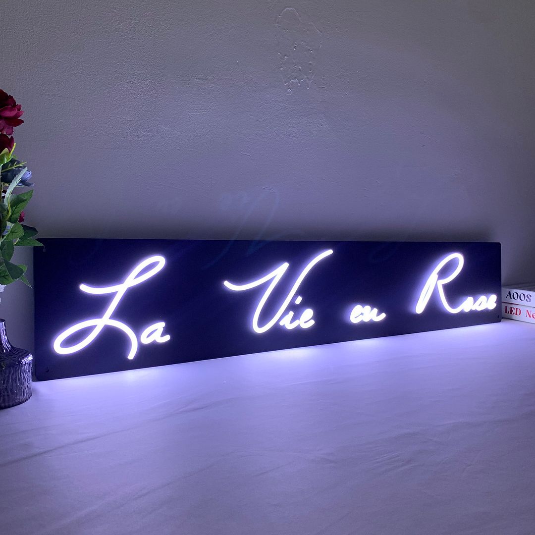 La Vie En Rose French Neon Sign