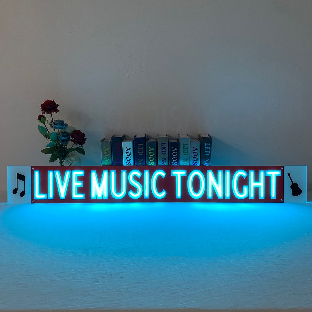 Live Music Tonight Neon Sign