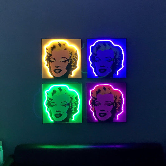 Marilyn Monroe Pop Art Neon Sign (set of 4)