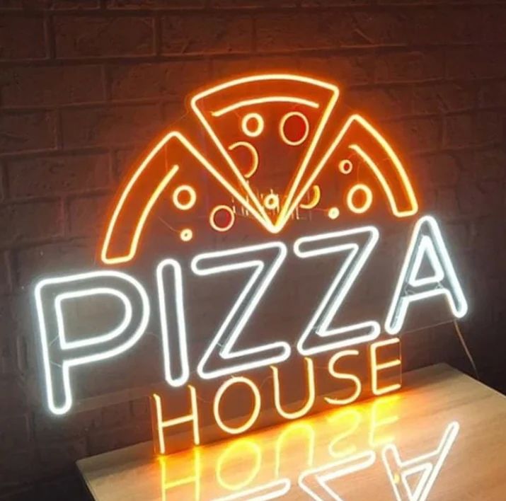 Pizza House Shop Restaurant Neon Sign