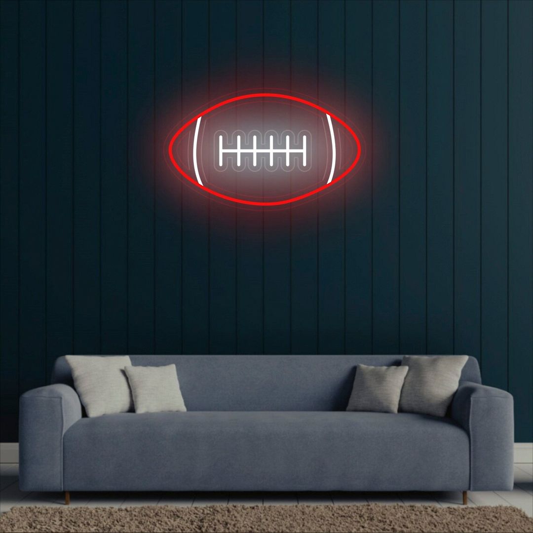 Rugby Ball Neon Sign