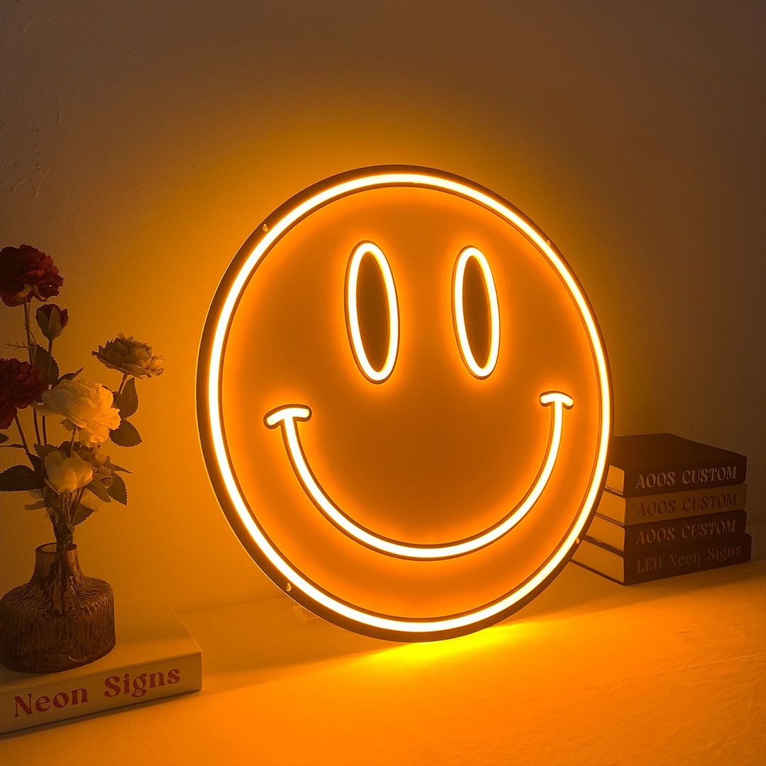 Smiley Face Emoji Neon Sign