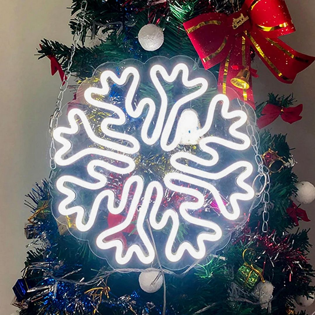 Snowflake Christmas Neon Sign