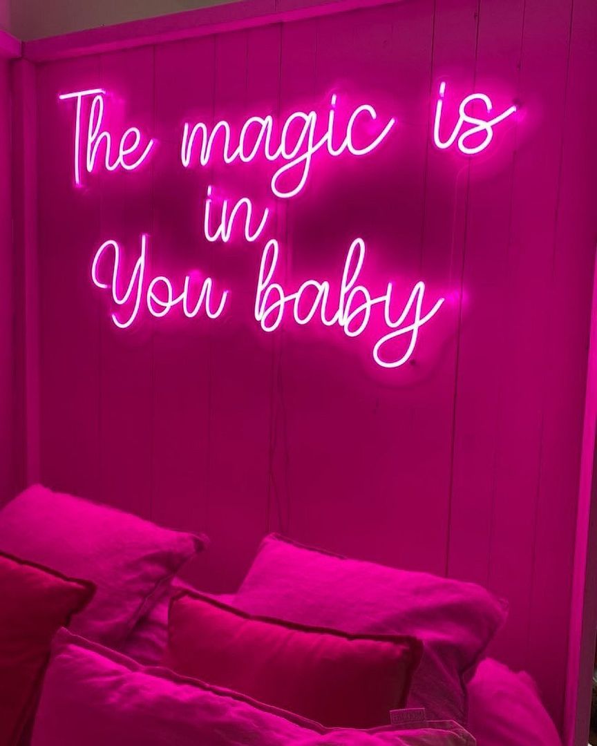 The Magic is in You Baby Neon Signs, Neon Lights, LED Neon Signs for Room, Bars Light Up Signs, Cool Neon Light Signs, Neon Wall Lights