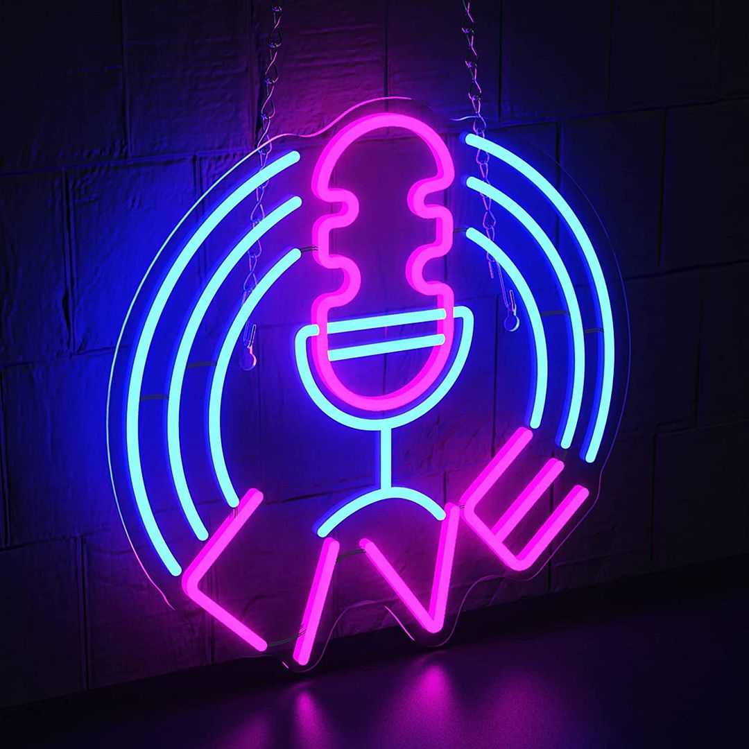 Vintage Live Neon Sign