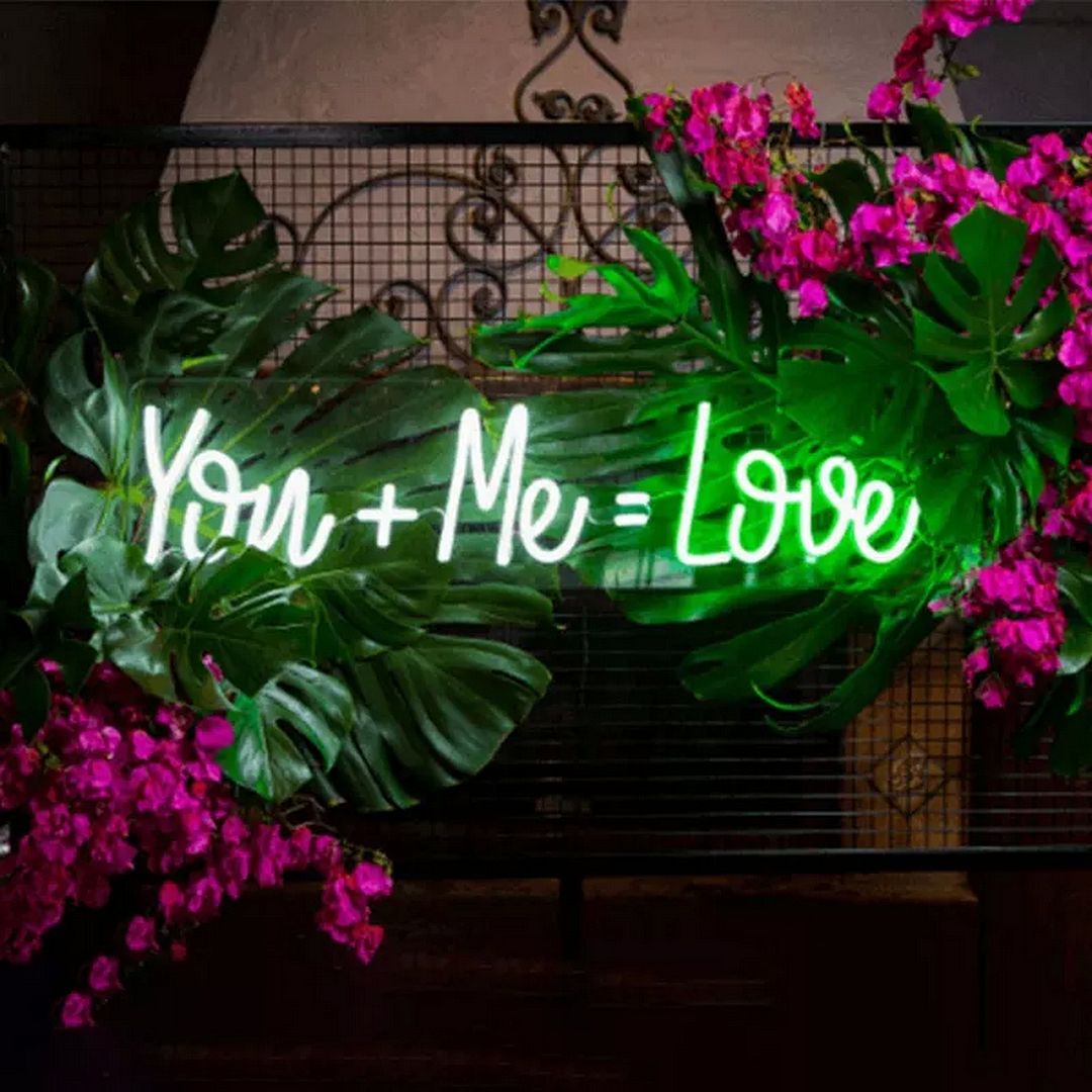 You+Me=Love Neon Sign