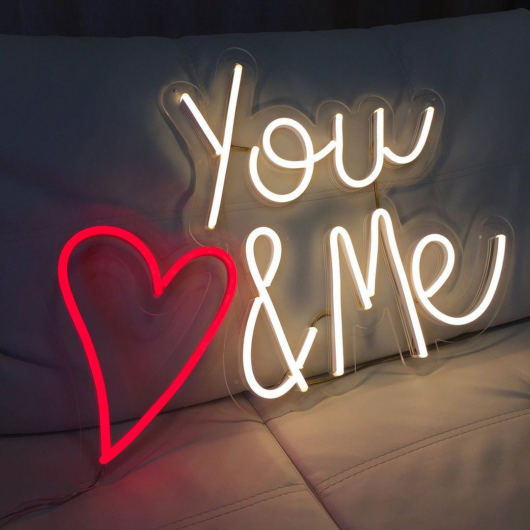 You and Me Neon Sign